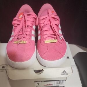 Adidas VL Court 3.0 Pink and White Sneakers